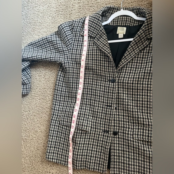 Vintage Gap Women’s Houndstooth Blazer Size Medium Brown black gray Preppy Fall - Picture 8 of 9